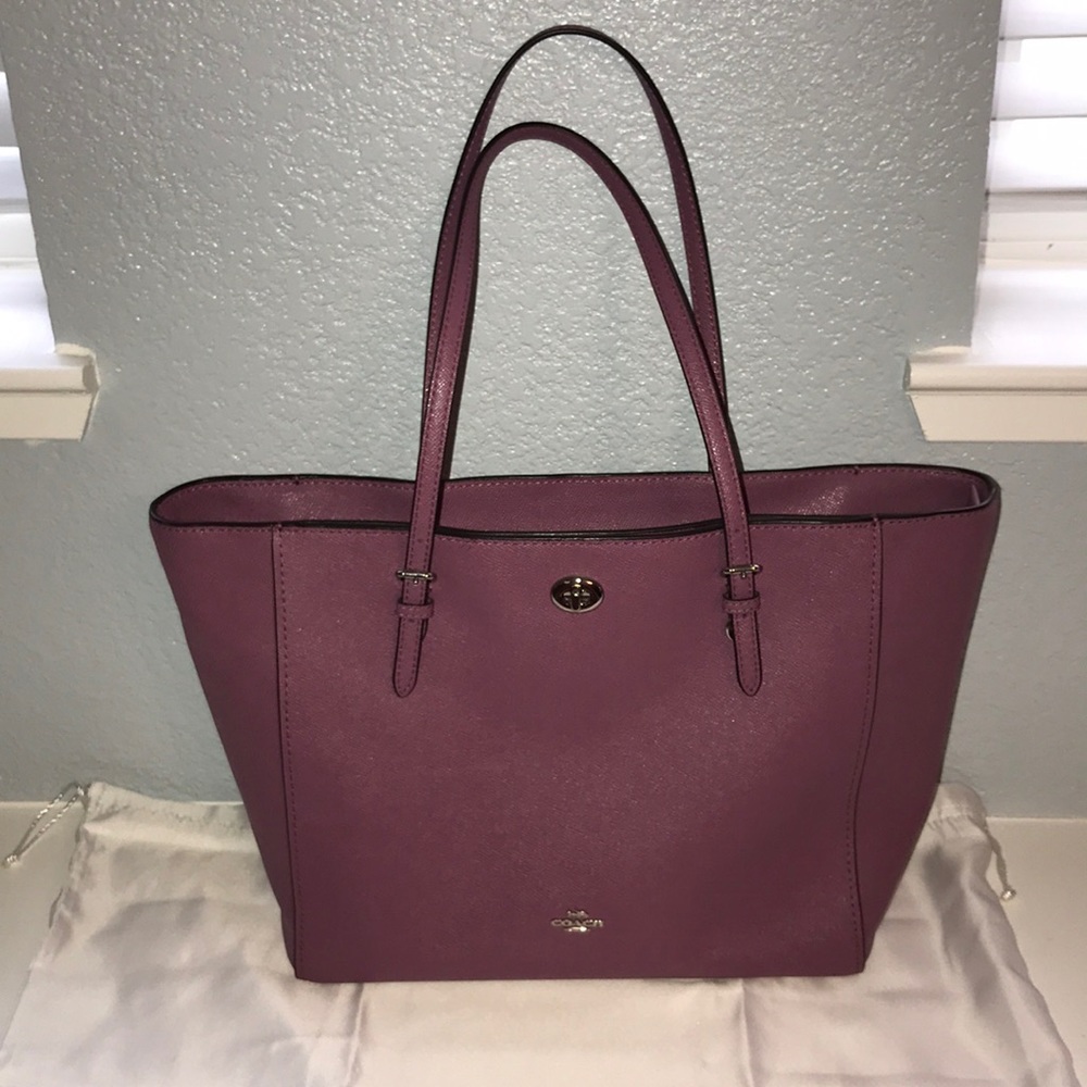 Coach Purple Tote Bag